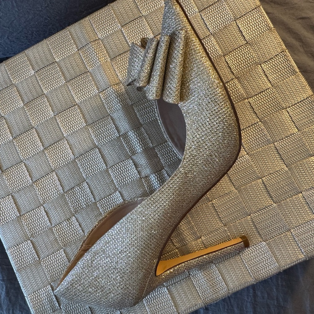 Betsey Johnson Glittering Silver Heels